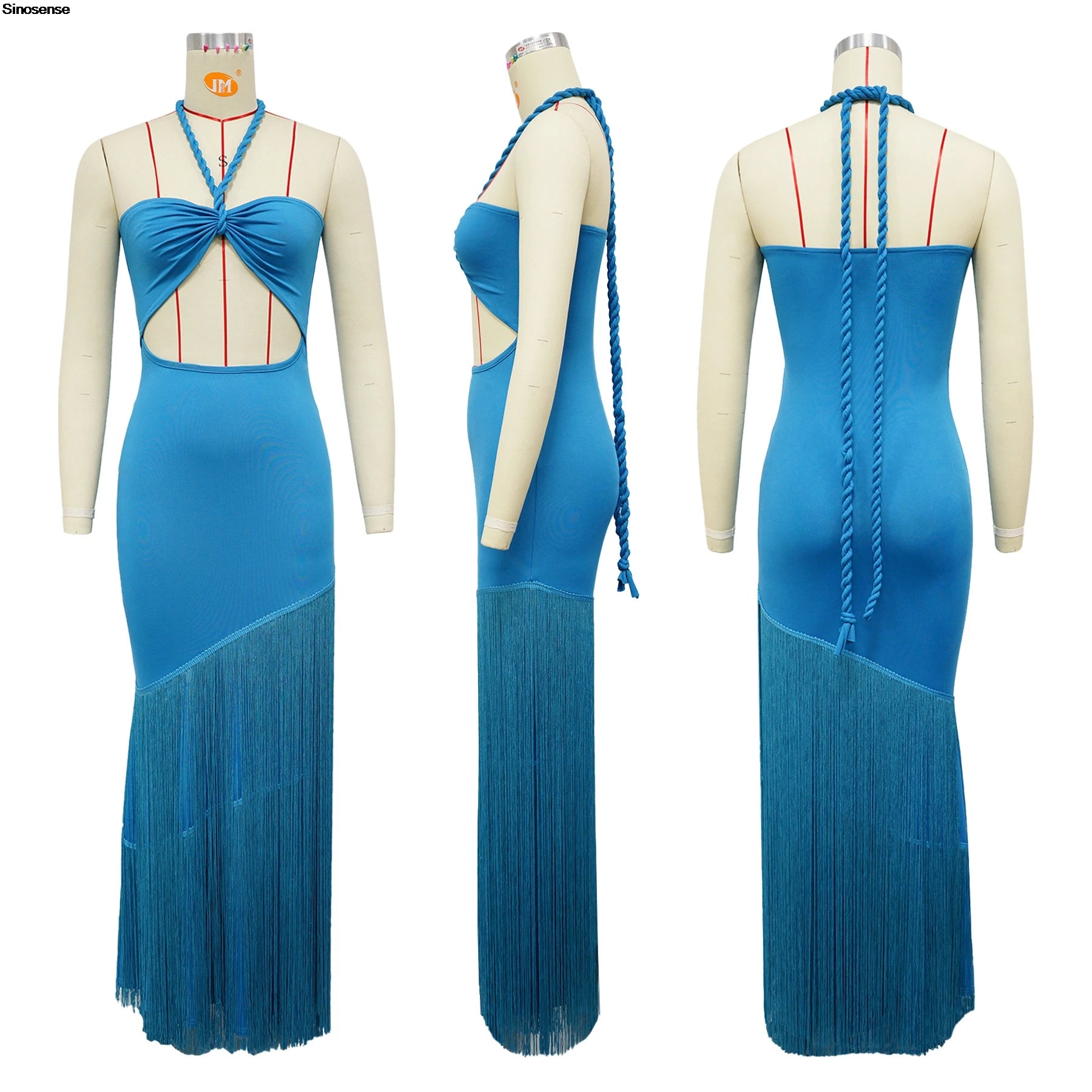 Womens Halter Bodycon Maxi Dress Sexy Backless Cut