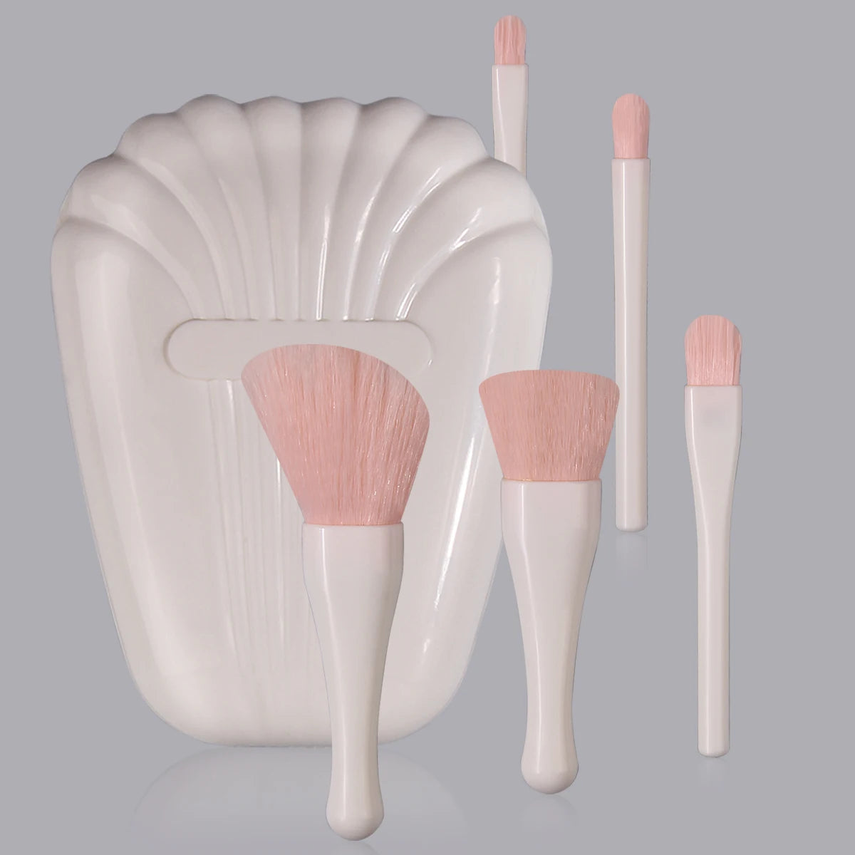 6PCS soft mini shell-shaped box with mirror storage