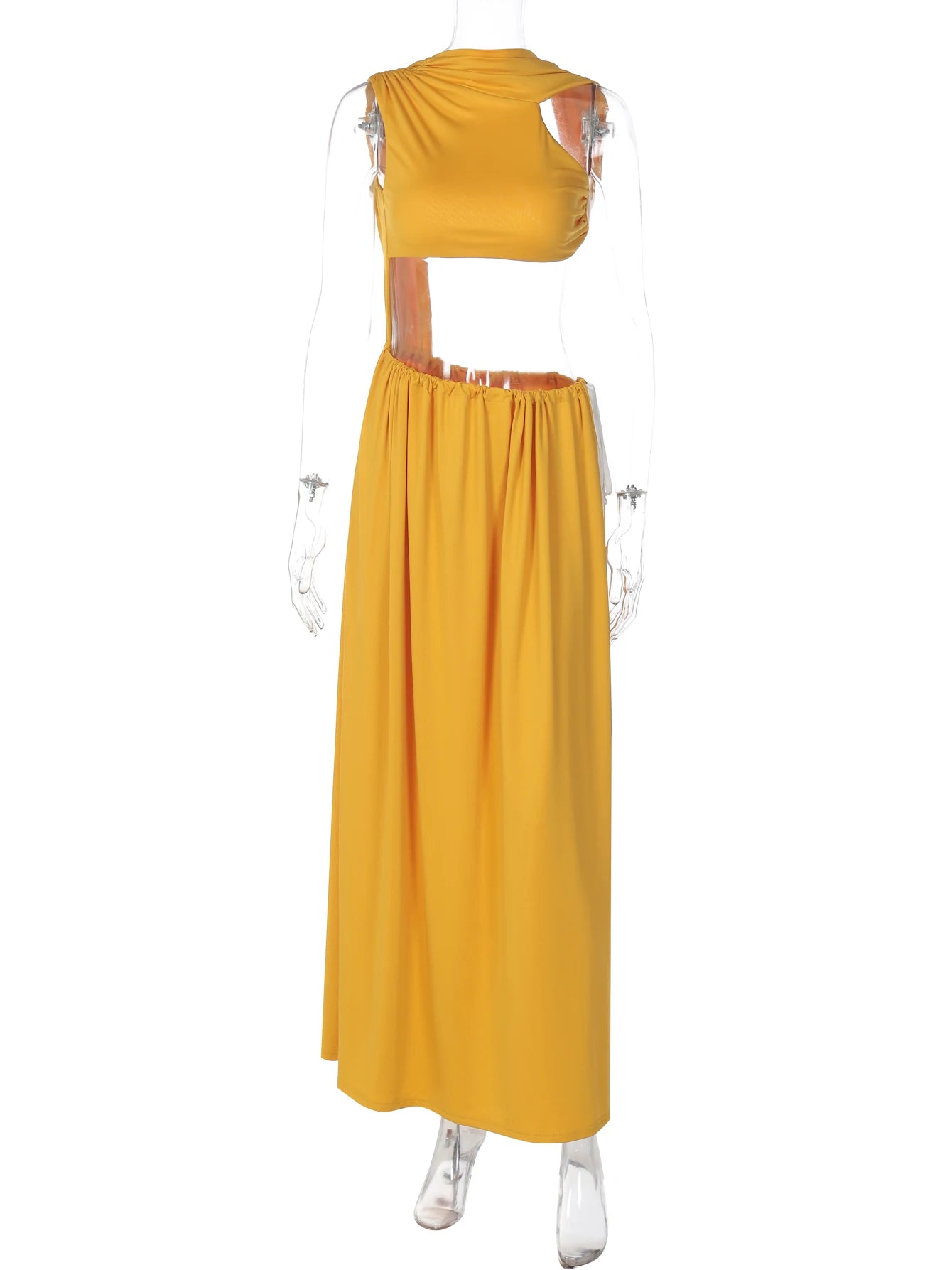 Slim Lace Up Side Slit Long Dress Women'S Sexy