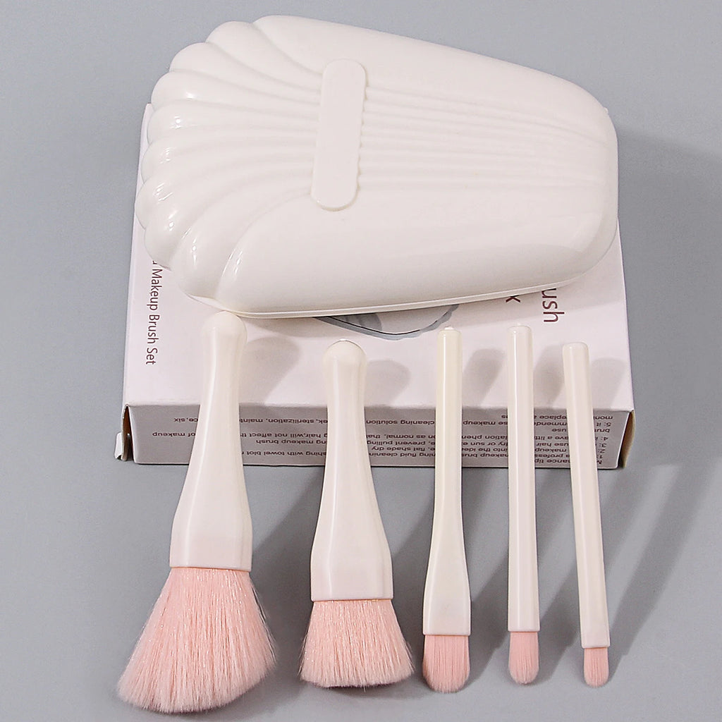 6PCS soft mini shell-shaped box with mirror storage