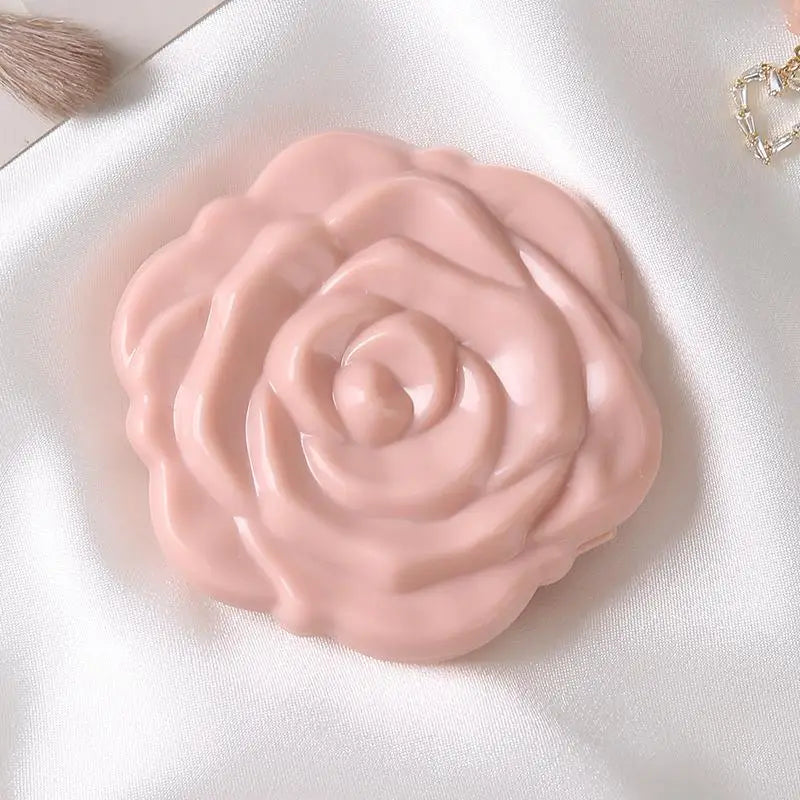 Portable Mini Mirror Retro Rose Flower Small Pocket Makeup Mirror Double Sided Hand Mirrors Compact Cosmetic Beauty Tool Gift