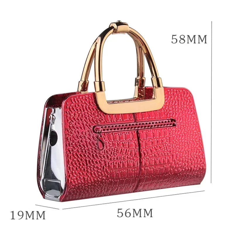 New Mini Fashion Women's Bag Inflatable Lighter Cool Open Flame Metal Butane Gas Lighter Women's Gift Cute Smoking Accessories