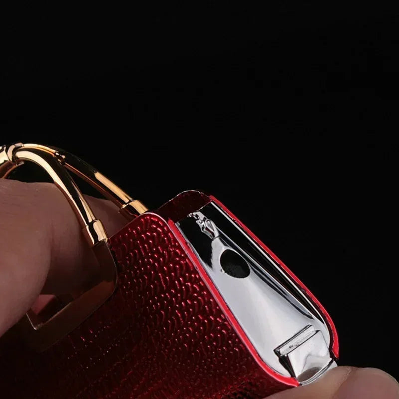 New Mini Fashion Women's Bag Inflatable Lighter Cool Open Flame Metal Butane Gas Lighter Women's Gift Cute Smoking Accessories