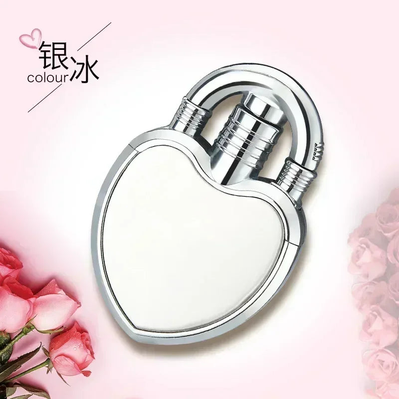 Fashion Love Style Butane Gas Lighter Portable Cool Red Flame Lady Gadget Small and Cute Reusable Inflatable Butane Gas Lighter