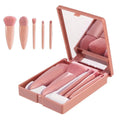 Mini 5Pcs Makeup Brush Set With Mirror Case