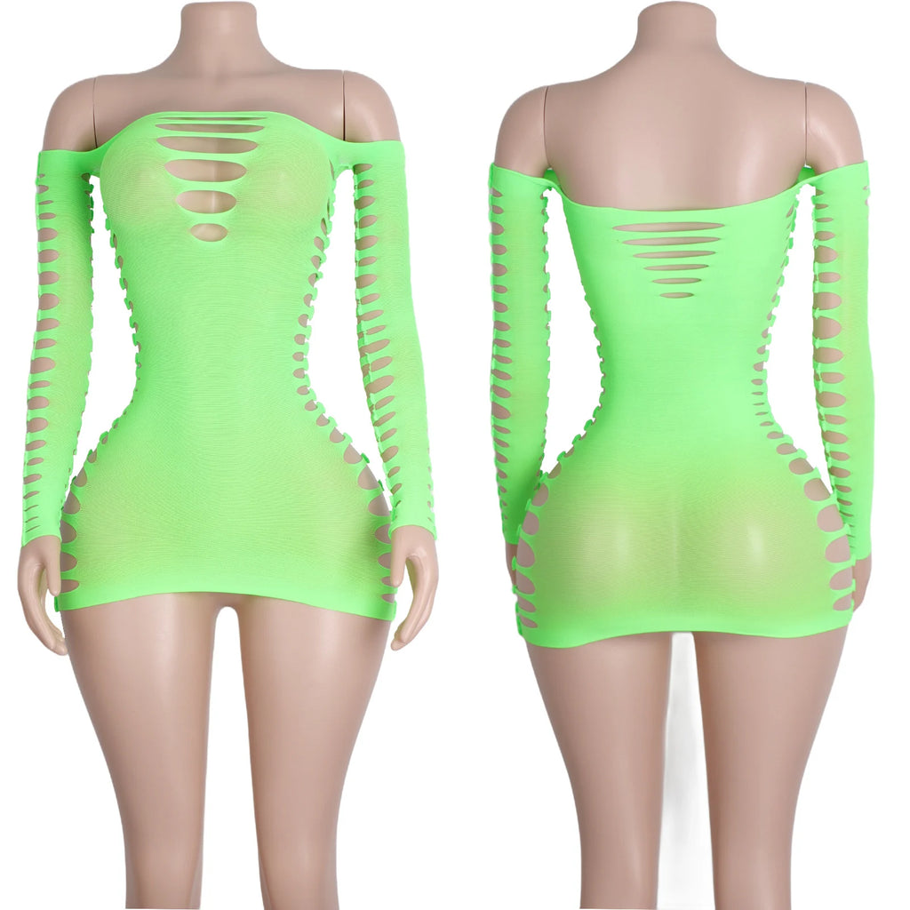 Trendy Unique Sleeve Dresses Exotic Dancewear