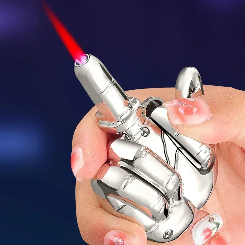Funny Middle Finger Torch Lighter with Fuk You Voice