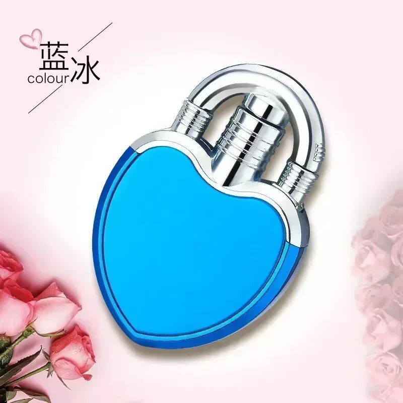 Fashion Love Style Butane Gas Lighter Portable Cool Red Flame Lady Gadget Small and Cute Reusable Inflatable Butane Gas Lighter