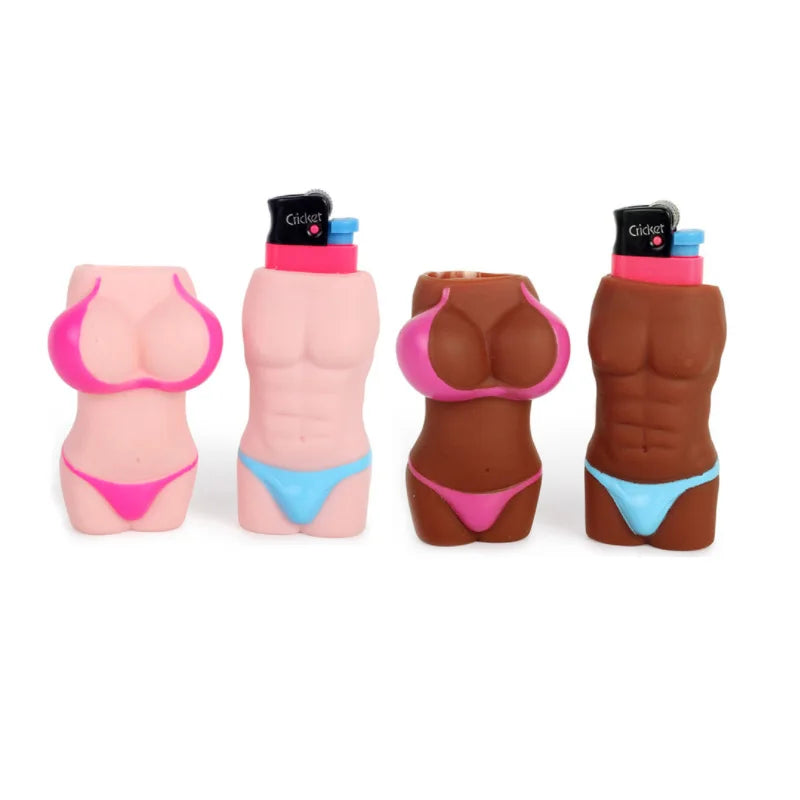 Rubber Human Body Lighter Case for Bic clipper Lighter Case