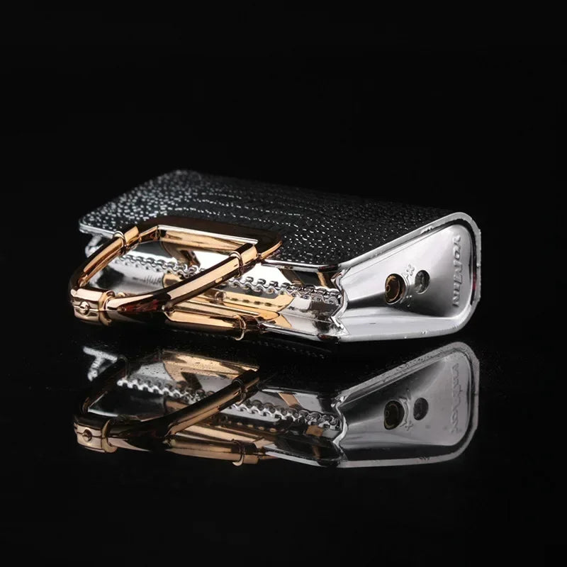 New Mini Fashion Women's Bag Inflatable Lighter Cool Open Flame Metal Butane Gas Lighter Women's Gift Cute Smoking Accessories