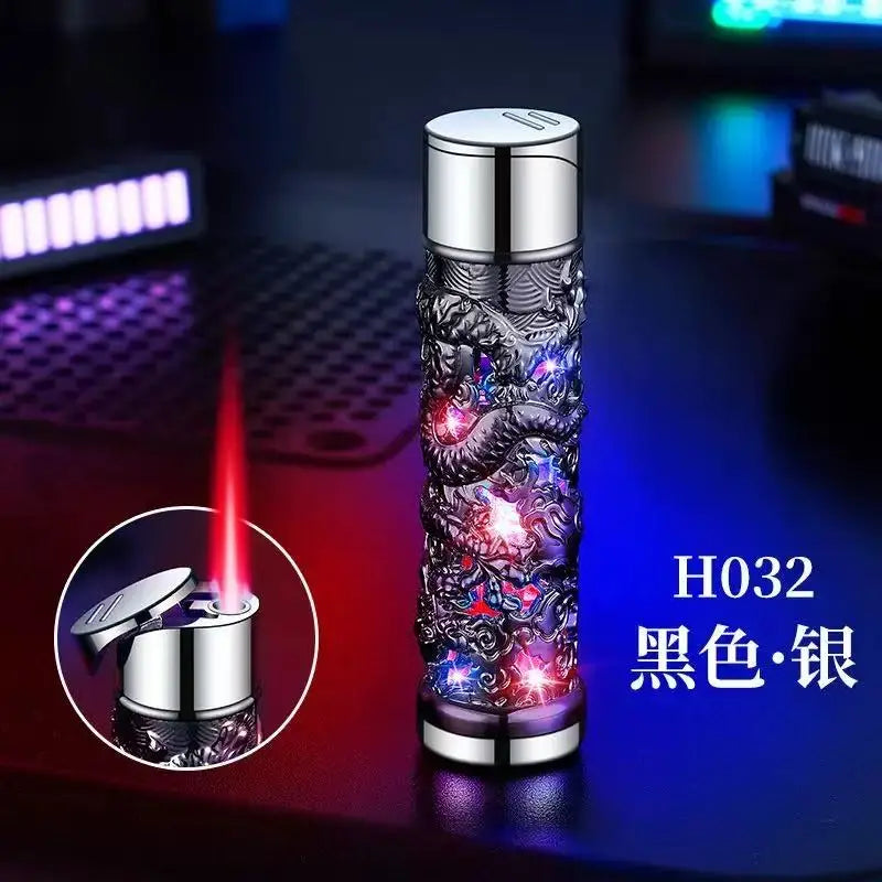 Gas Lighter Windproof Straight Torch Lighter Colorful