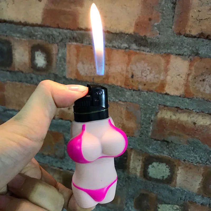 Rubber Human Body Lighter Case for Bic clipper Lighter Case