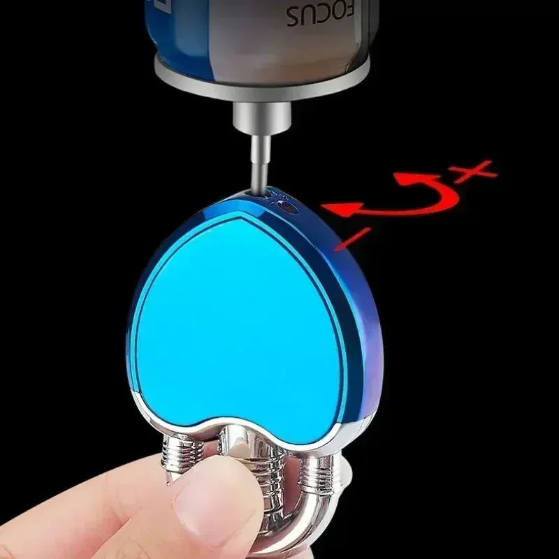 Fashion Love Style Butane Gas Lighter Portable Cool Red Flame Lady Gadget Small and Cute Reusable Inflatable Butane Gas Lighter