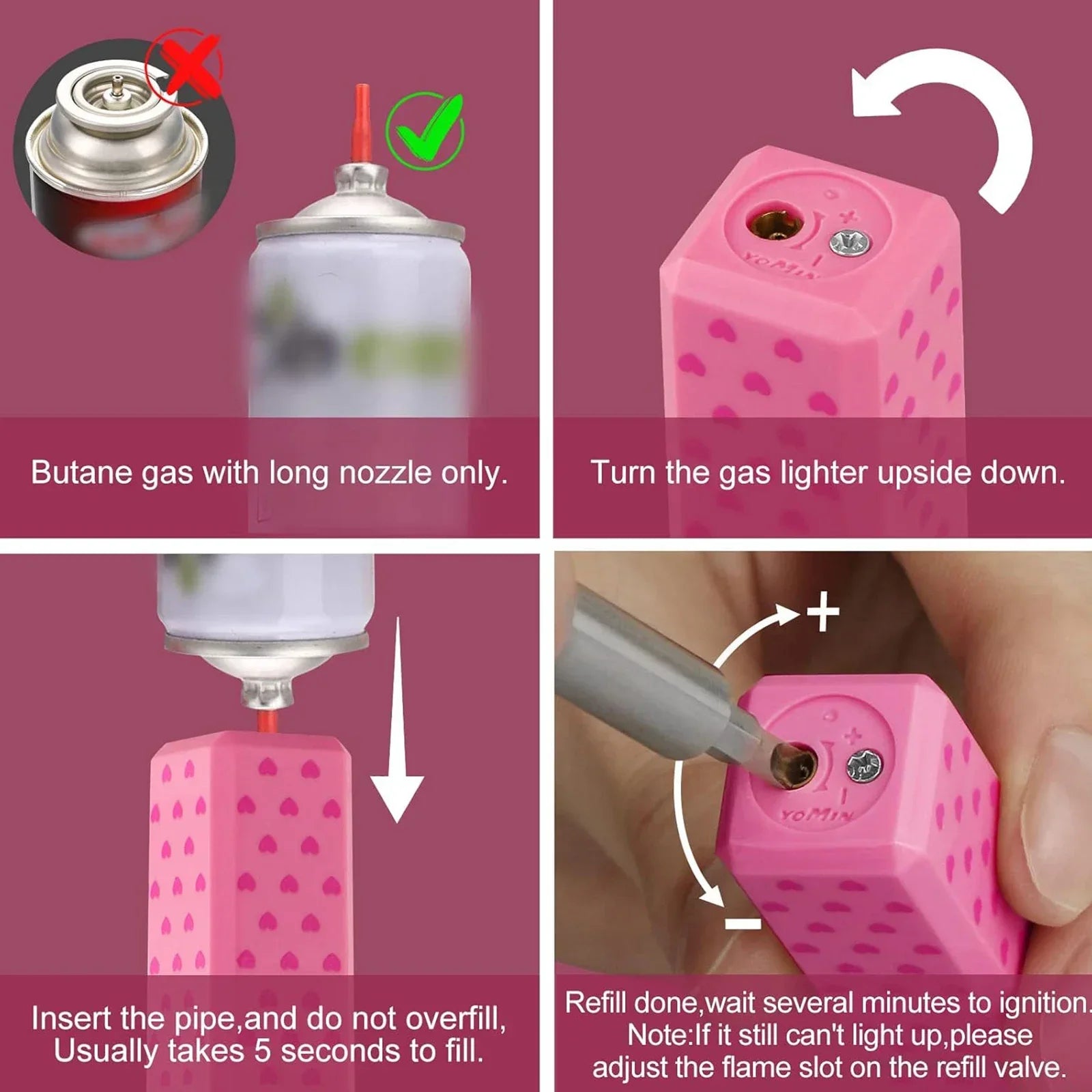 Outdoor Mini Cute Lipstick Inflatable Lighter