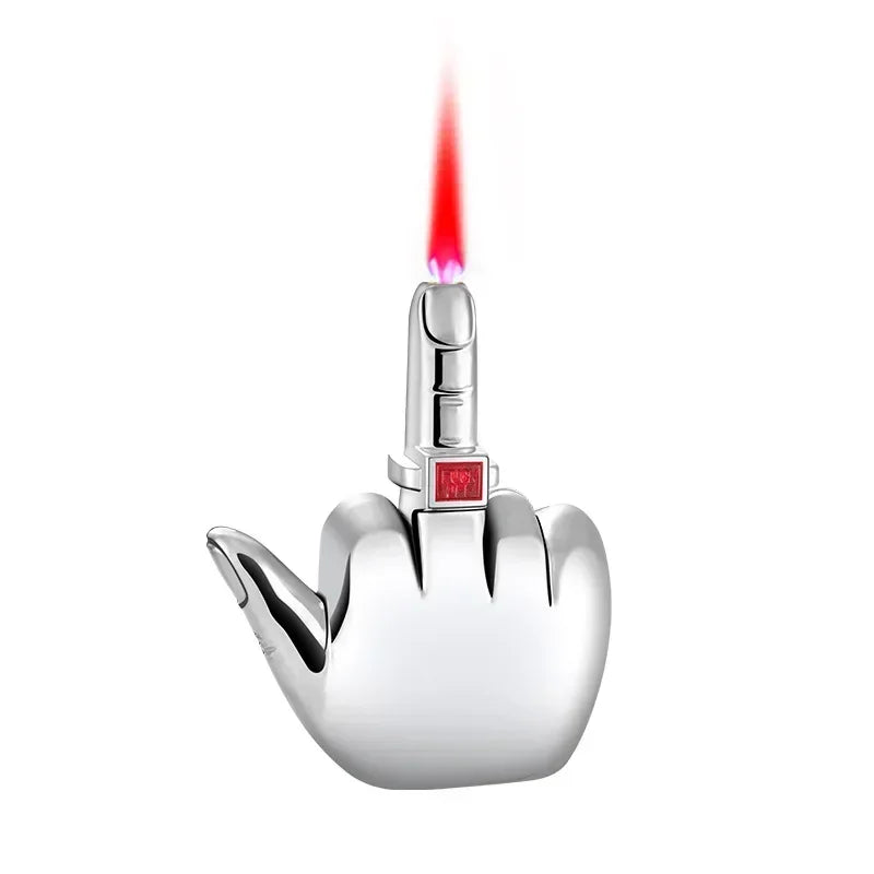 Funny Middle Finger Torch Lighter with Fuk You Voice