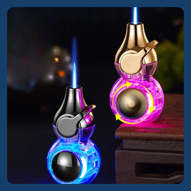 Gas Lighter Windproof Straight Torch Lighter Colorful