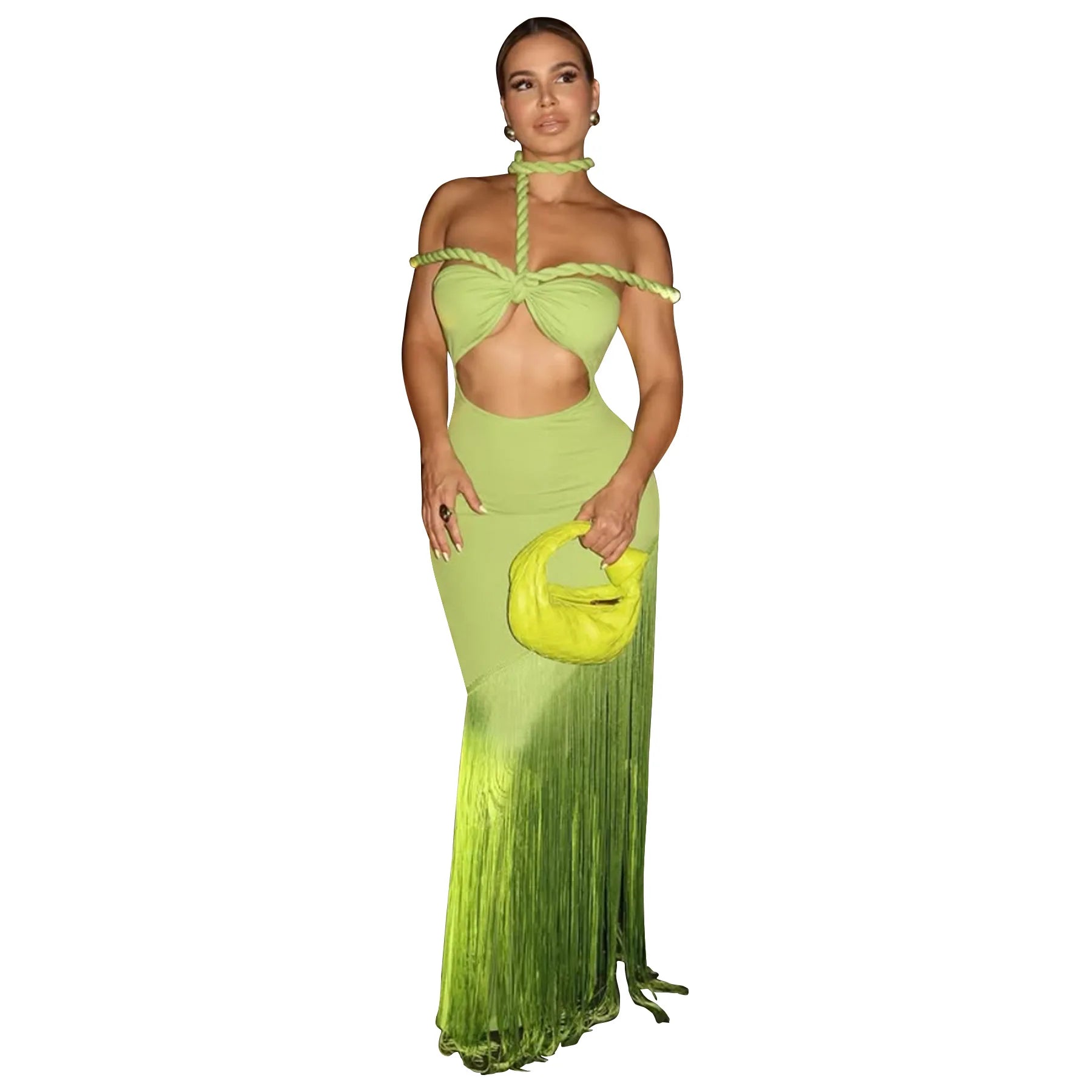Womens Halter Bodycon Maxi Dress Sexy Backless Cut
