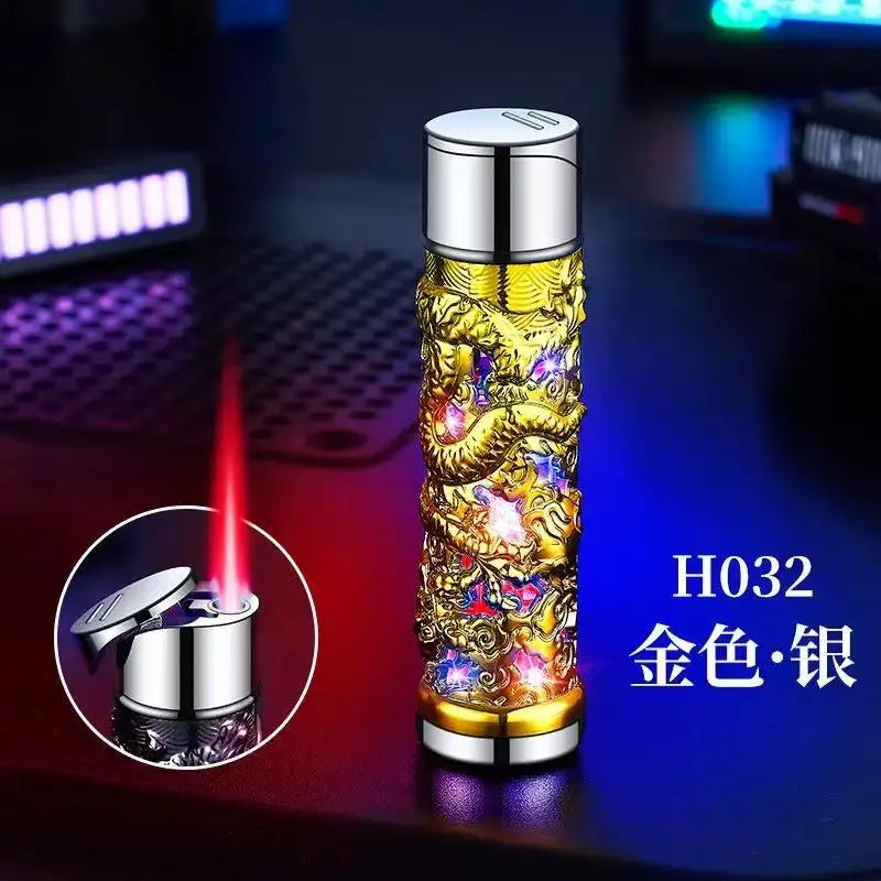Gas Lighter Windproof Straight Torch Lighter Colorful