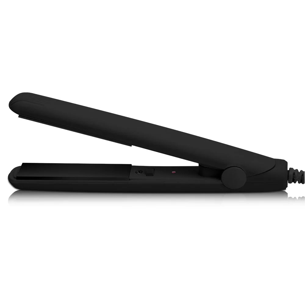 Mini Hair Straightener and Small Curling Iron 2 in1