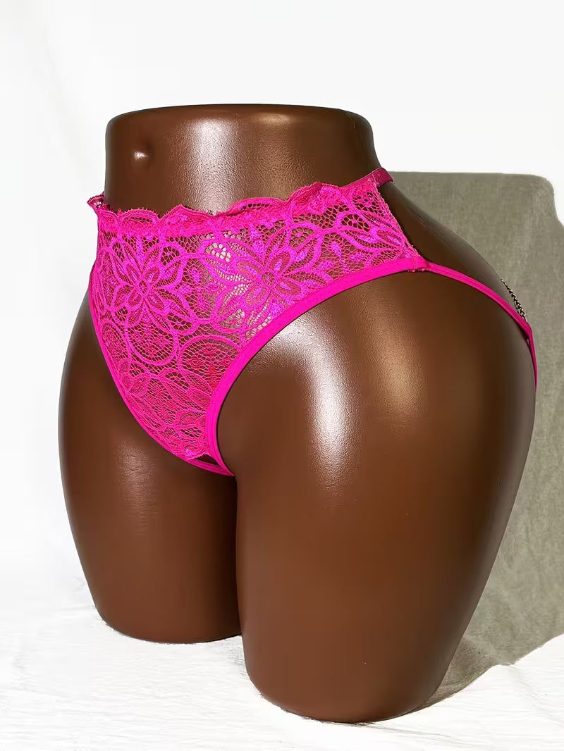 Pink lace underwear