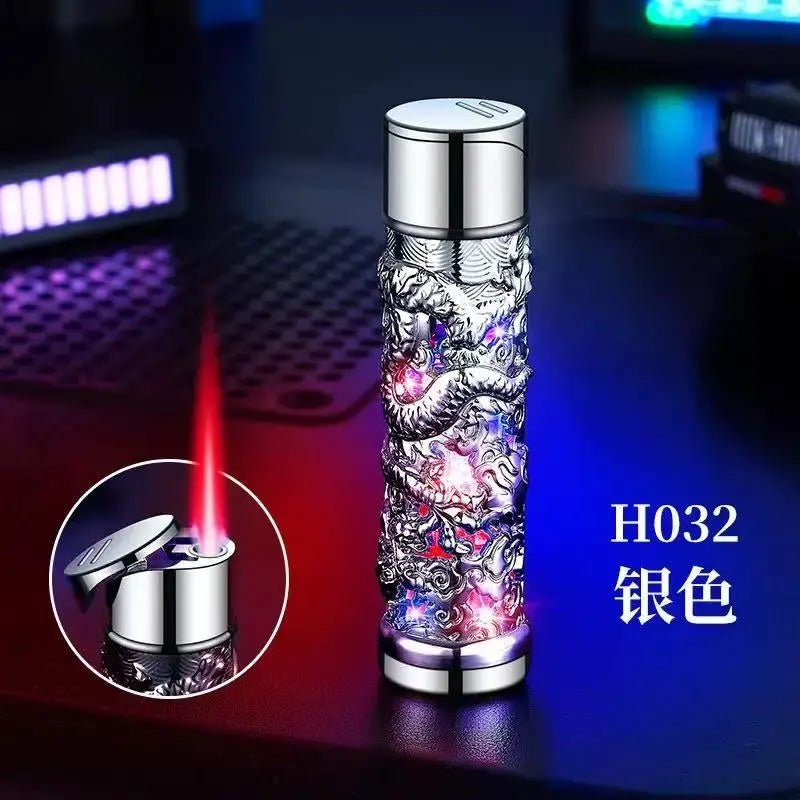 Gas Lighter Windproof Straight Torch Lighter Colorful
