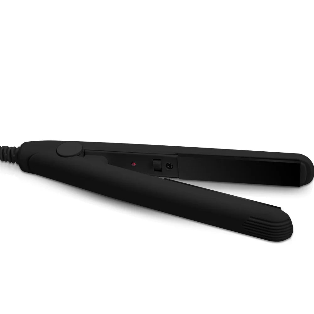 Mini Hair Straightener and Small Curling Iron 2 in1