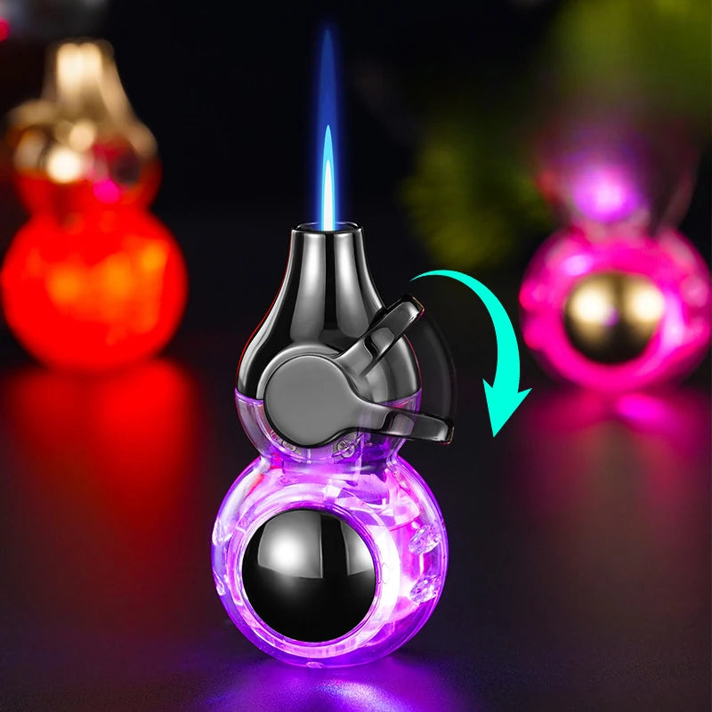 Gas Lighter Windproof Straight Torch Lighter Colorful