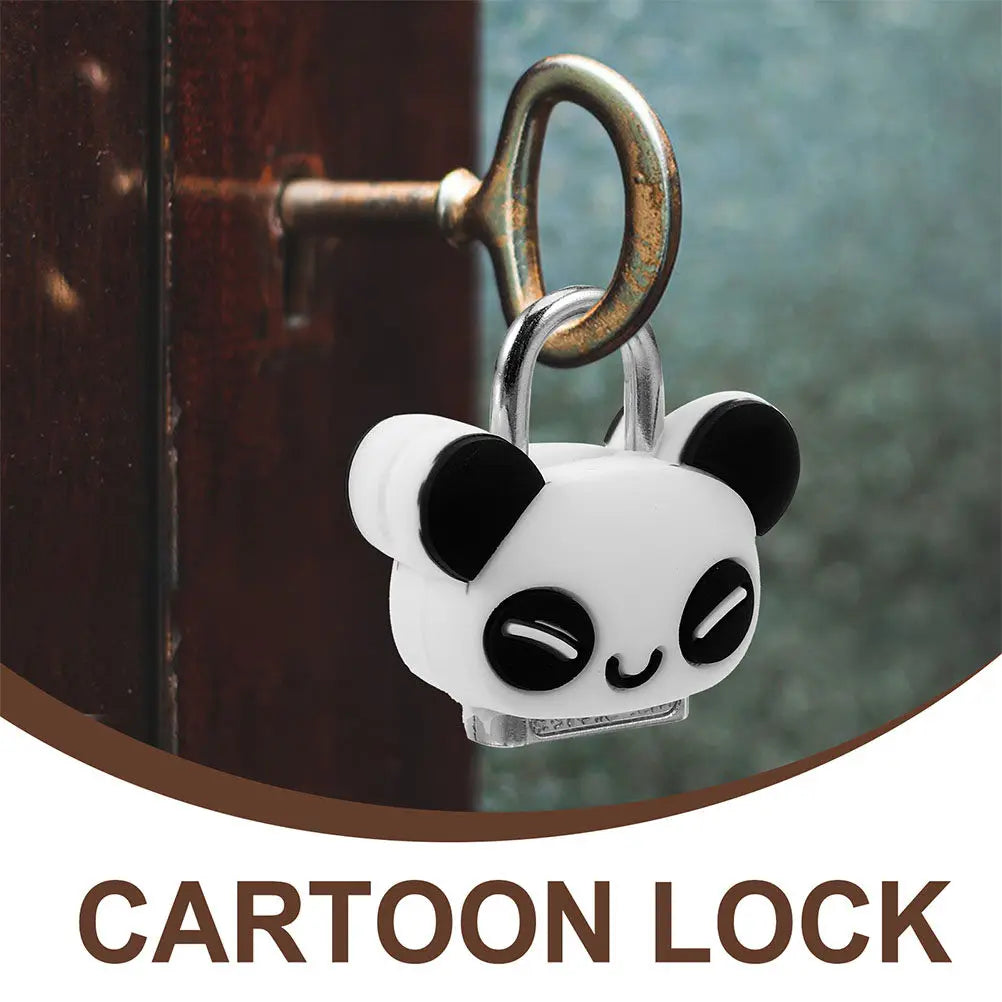 2Pcs Mini Lock Creative Cartoon Panda Padlocks
