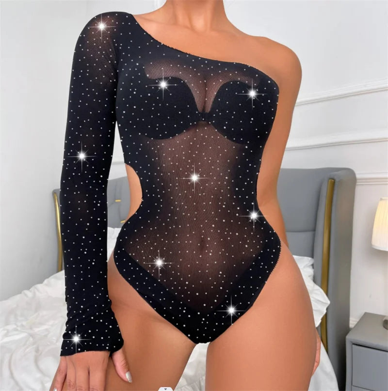 Woman's Exotic Pole Dancewear Sexy Rhinestone Lingerie