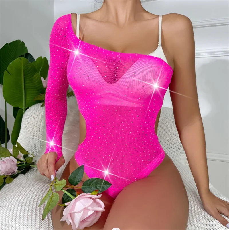 Woman's Exotic Pole Dancewear Sexy Rhinestone Lingerie