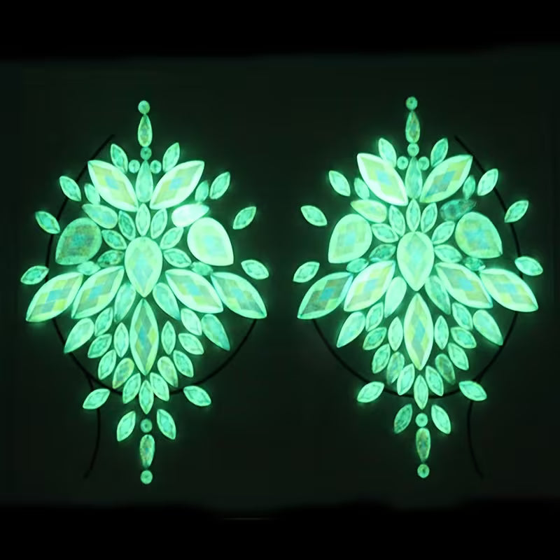 Dimond glow in the dark nipple covers