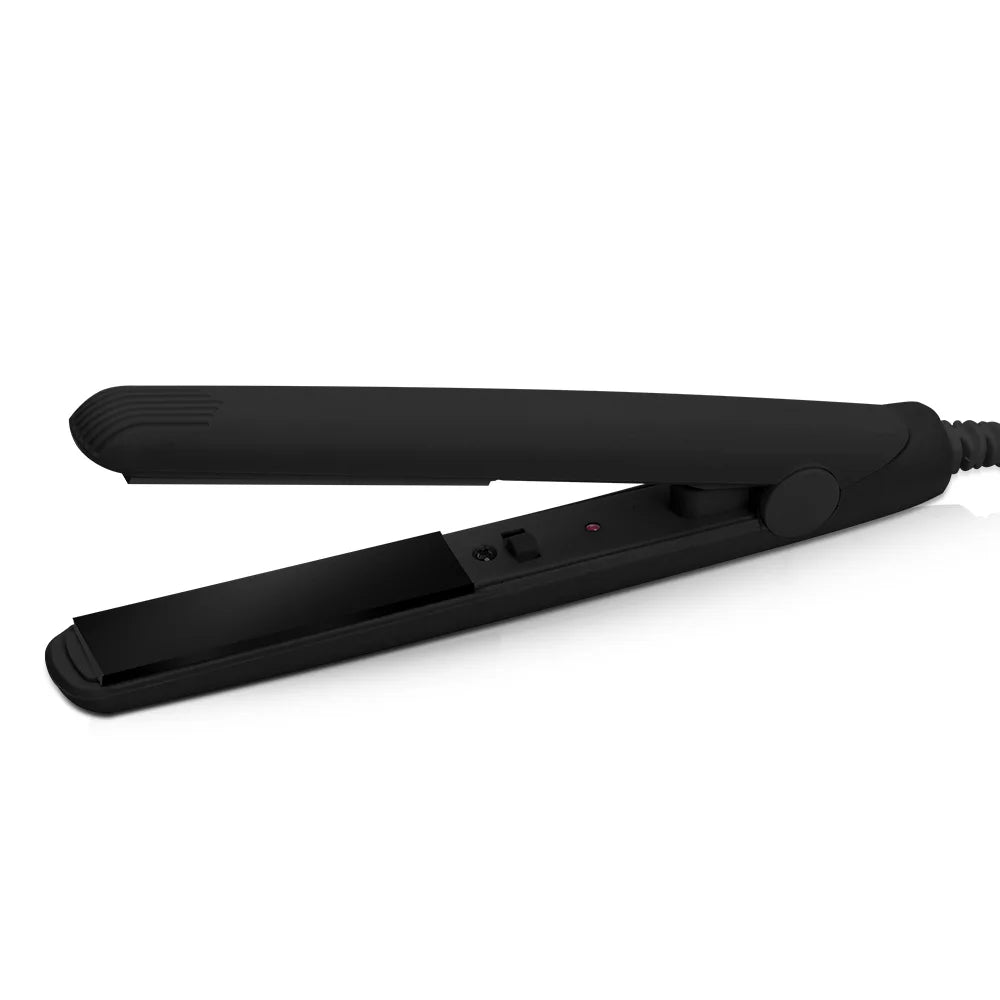 Mini Hair Straightener and Small Curling Iron 2 in1