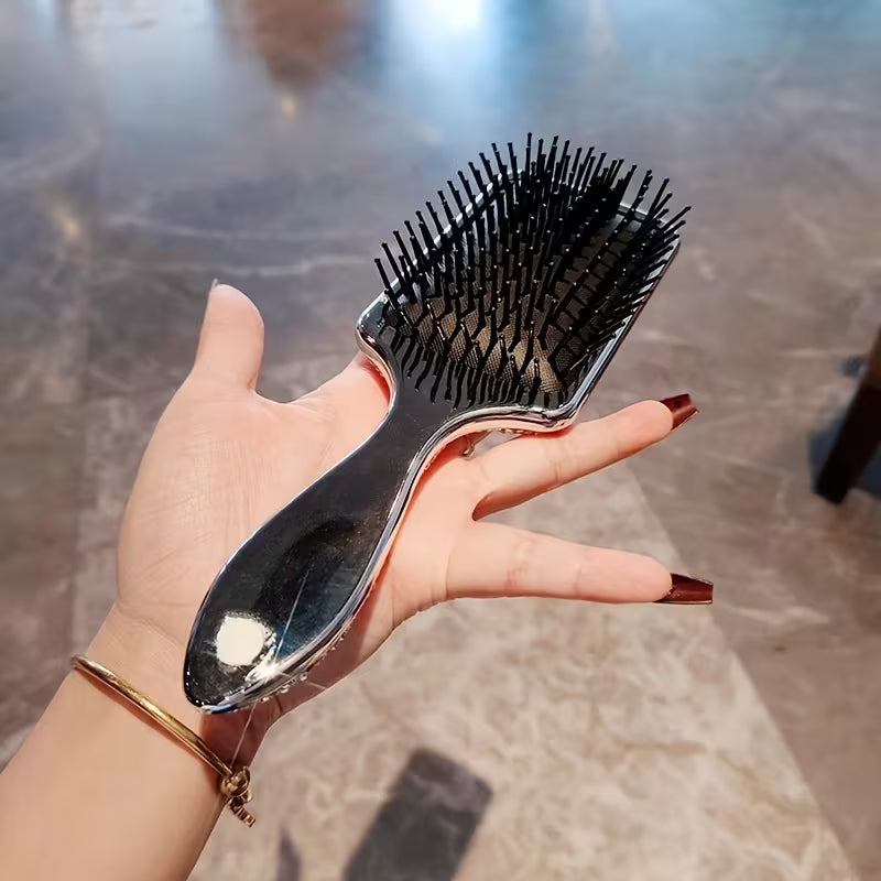 rhinestone hair brush on the go