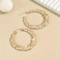 gold chunky hoop earrings