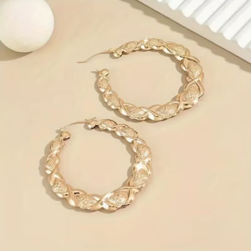 gold chunky hoop earrings