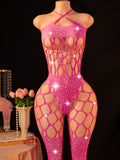 Pink Diamond Fishnet Bodysuit