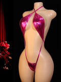 Magenta glow scrappy bikini set