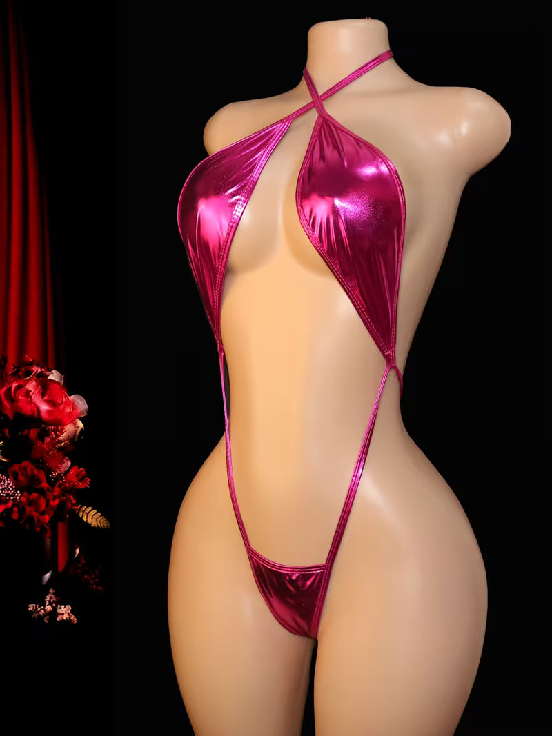 Magenta glow scrappy bikini set