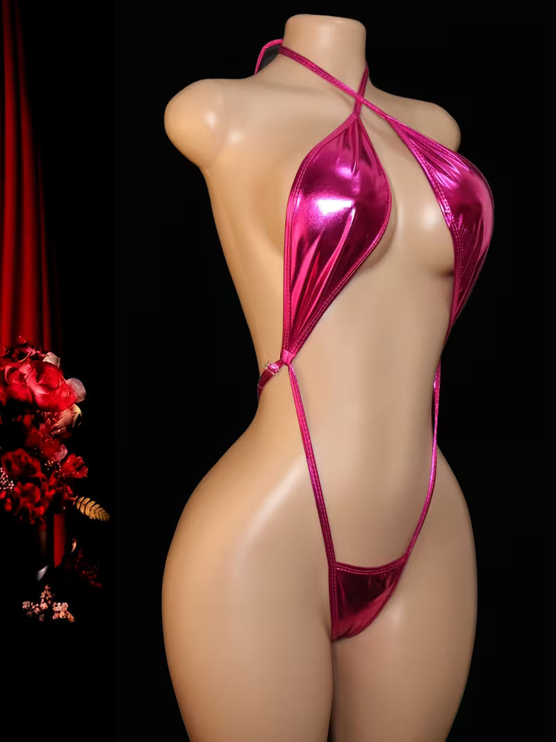 Magenta glow scrappy bikini set